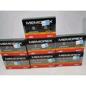 Memorex dB 90 Cassette Tapes Blank New Factory Sealed Lot of 7 Is It Live